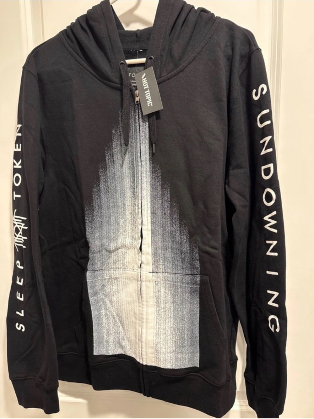Sleep Token Men’s Black Zip Hoodie with Fade Graphic
